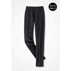 Coldwater Creek *NEW* Pull-On Anywear Black ShapeMe Pants Minimalist Size 24W